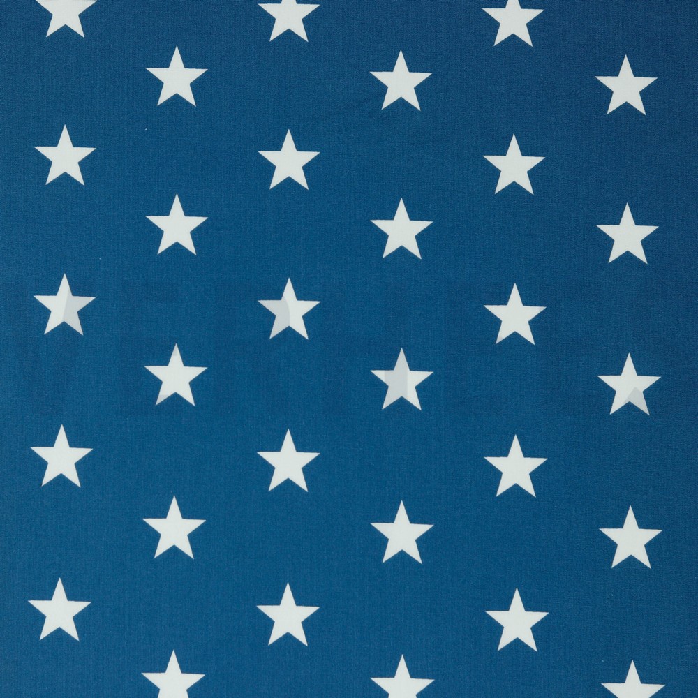 POPLIN STARS BLUE