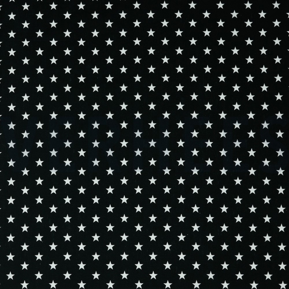 POPLIN PETIT STARS BLACK