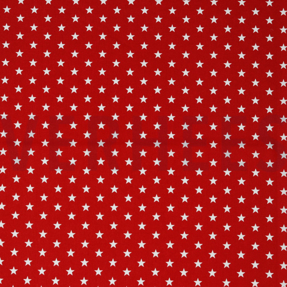 POPLIN PETIT STARS RED