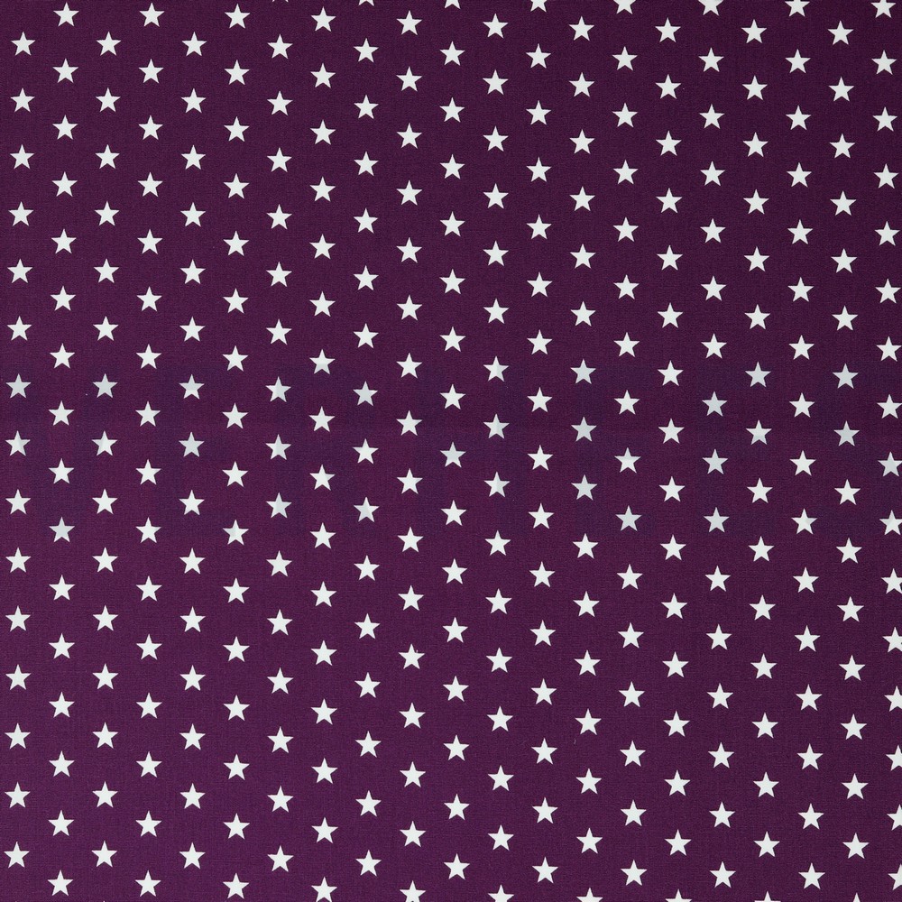 POPLIN PETIT STARS PURPLE