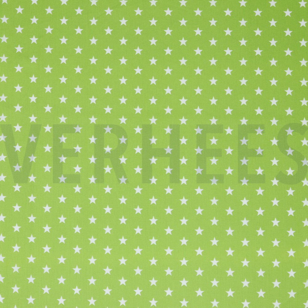 POPLIN PETIT STARS LIME