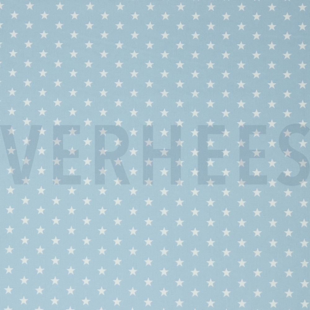 POPLIN PETIT STARS LIGHT BLUE