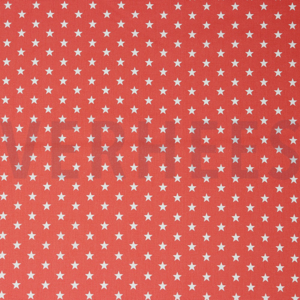 POPLIN PETIT STARS CORAL