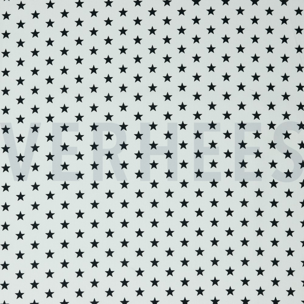 POPLIN PETIT STARS WHITE/BLACK