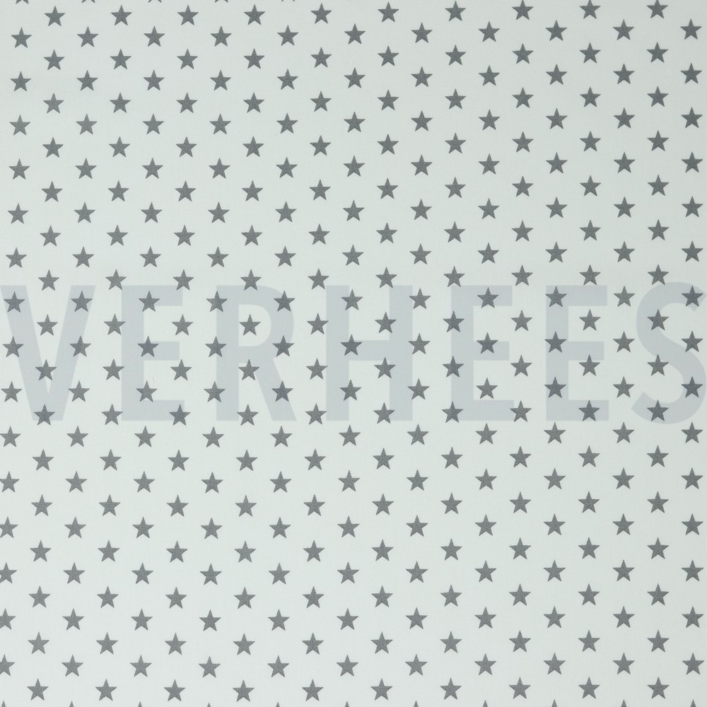 POPLIN PETIT STARS WHITE/GREY