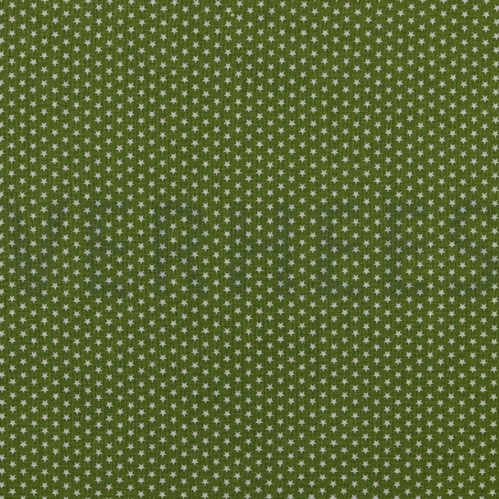 POPLIN MINI STARS DARK GREEN