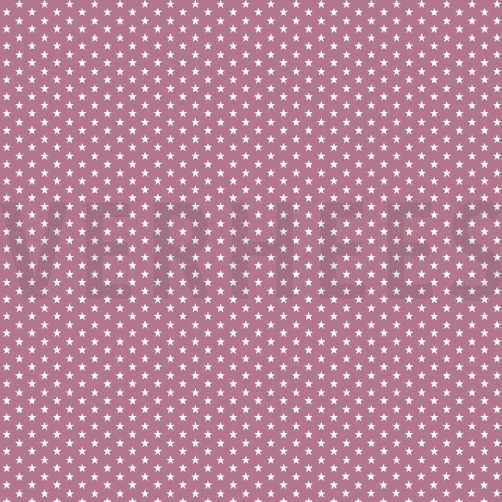 POPLIN MINI STARS MAUVE