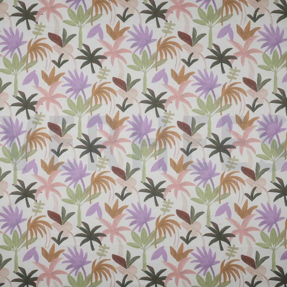 COTTON VOILE DIGITAL PALM HAVEN LILAC (hover)