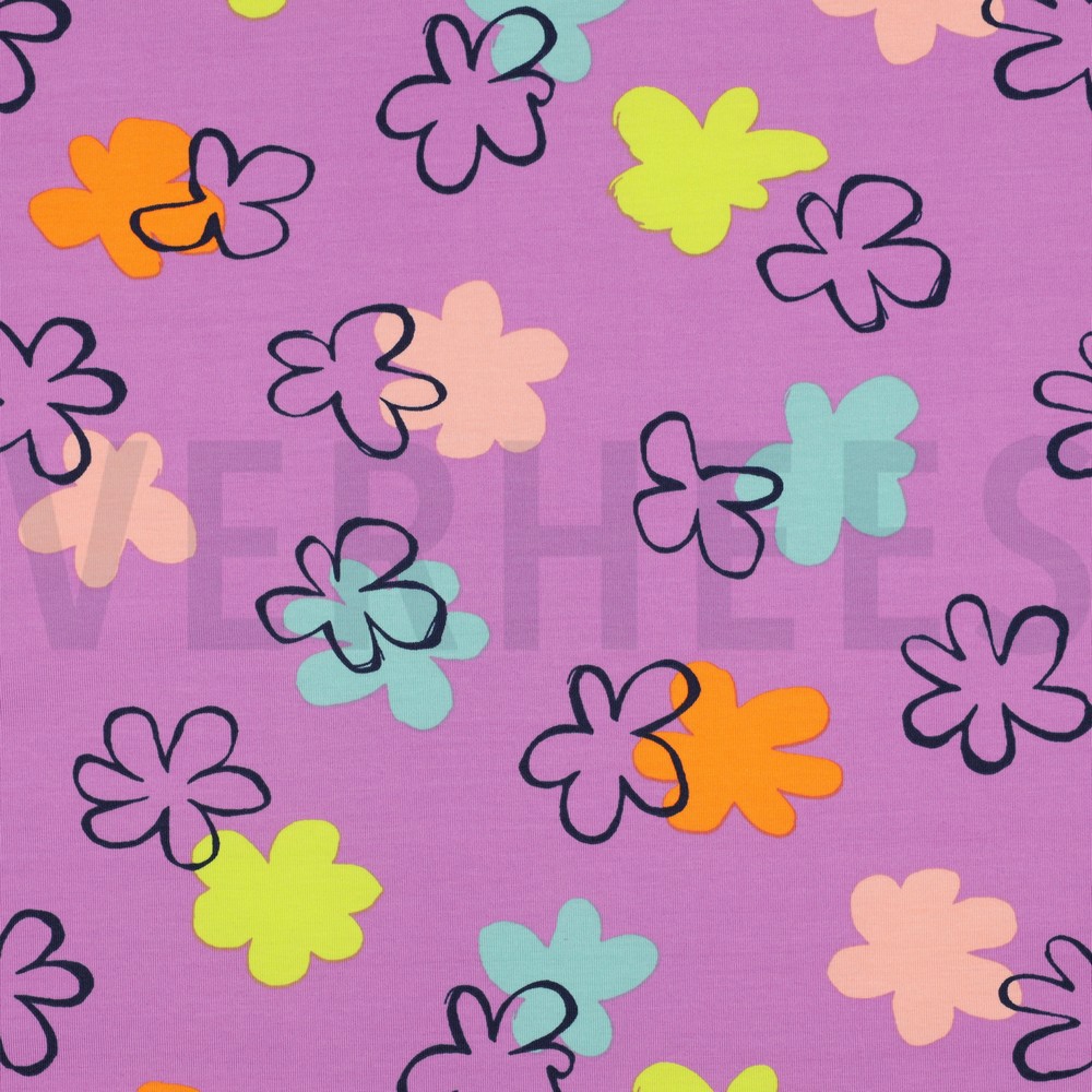 JERSEY FLOWERS PURPLE (hover)