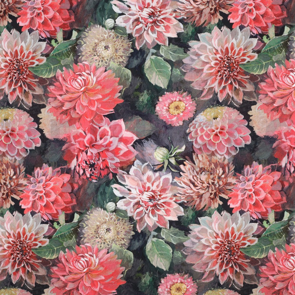 CANVAS DIGITAL FLOWERS RED