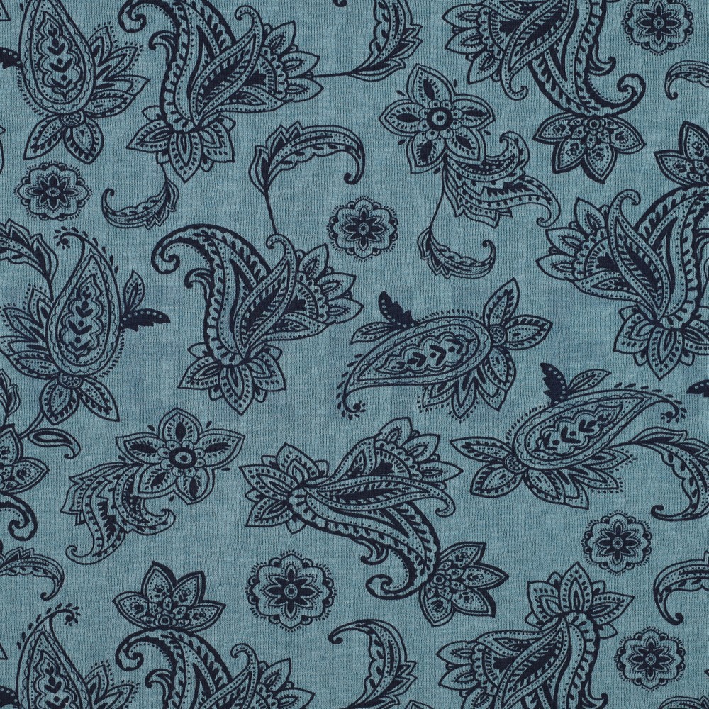 SWEAT MELANGE PAISLEY SMOKE BLUE MELANGE