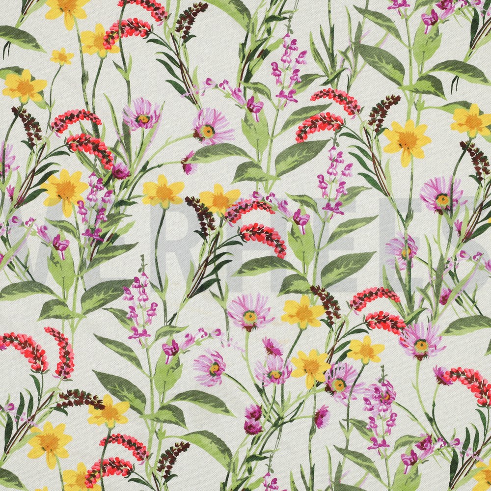 CANVAS DIGITAL WILDFLOWERS LINEN