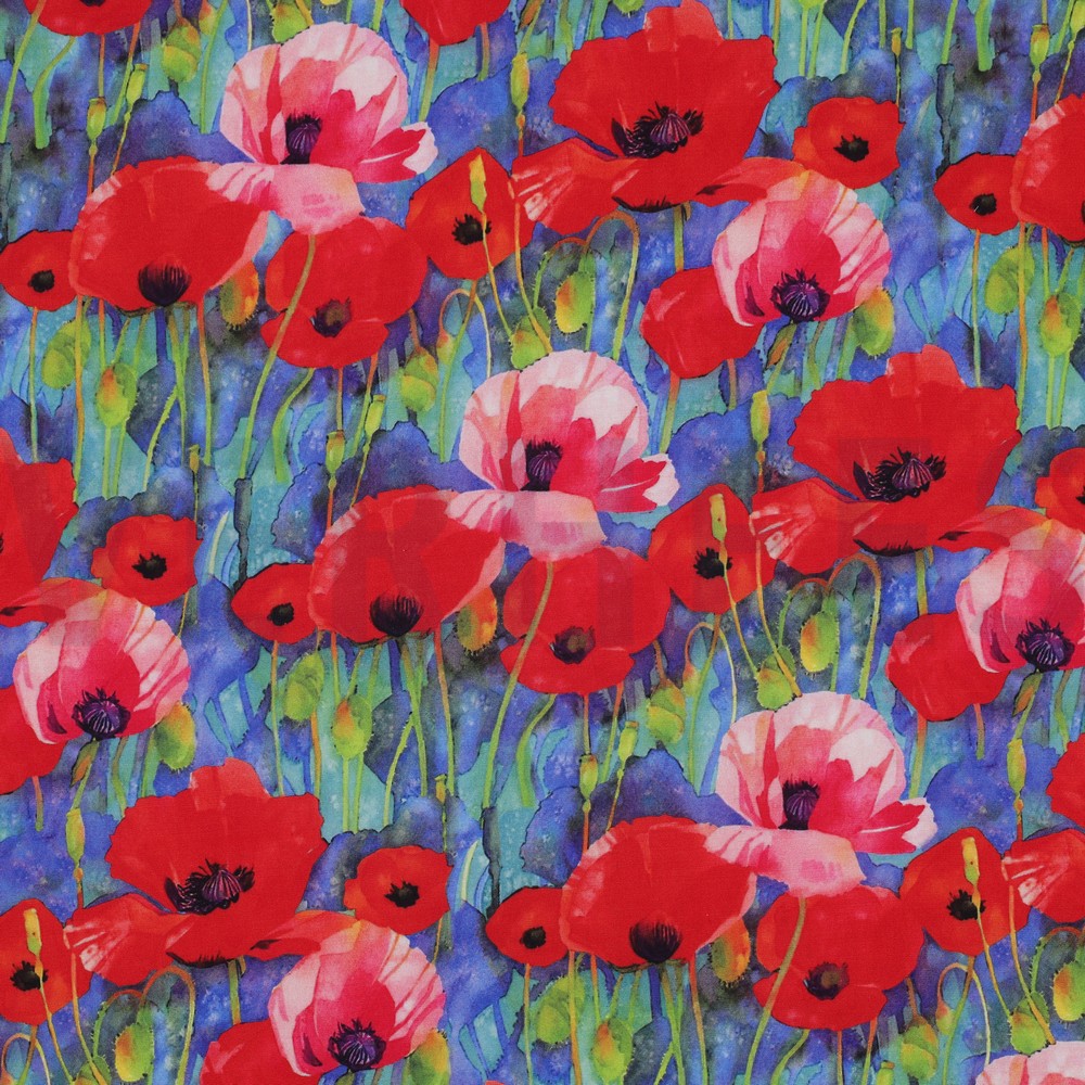 RADIANCE DIGITAL POPPIES COBALT