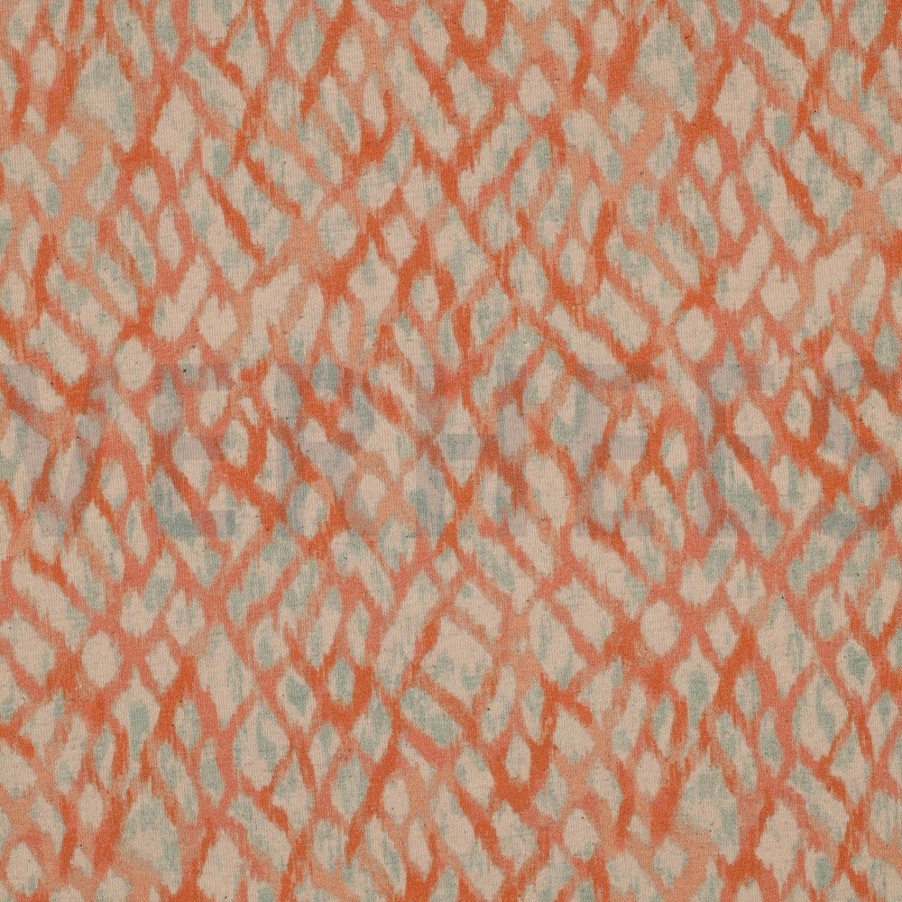 LINEN JERSEY DIGITAL ANIMAL SKIN APRICOT