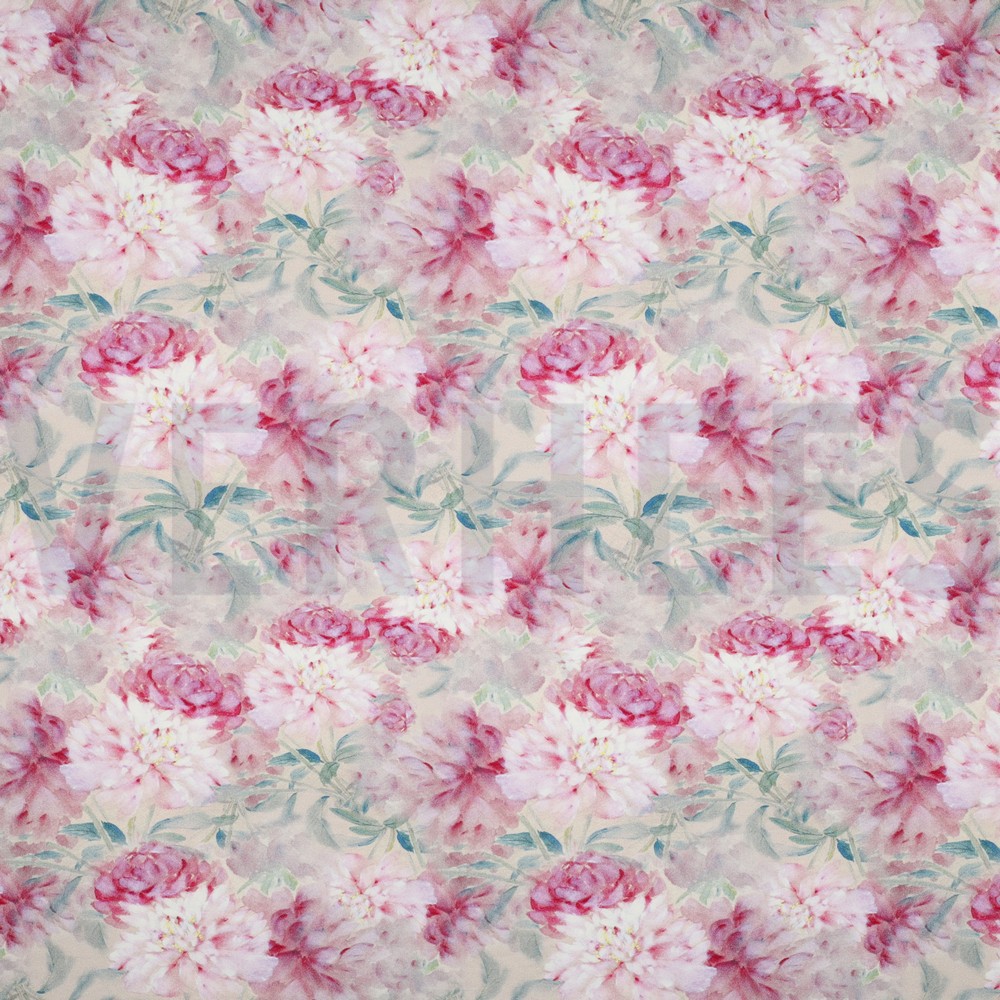 VISCOSE JERSEY DIGITAL FLOWERS LIGHT PINK