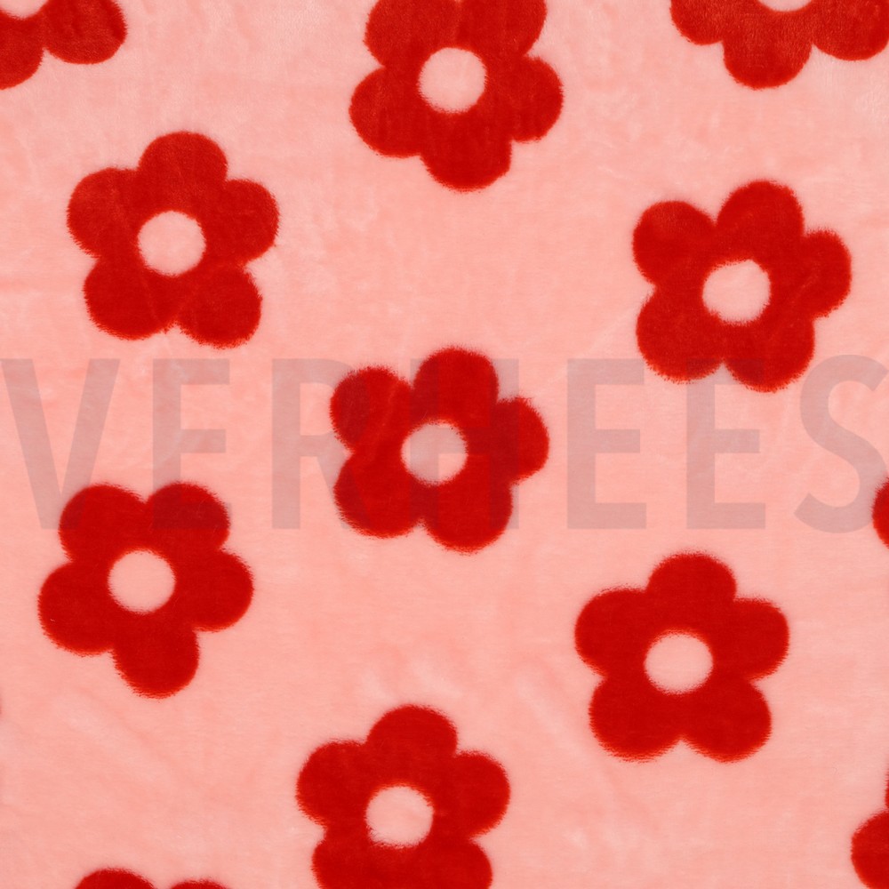 FLEECE FLOWERS LIGHT PINK