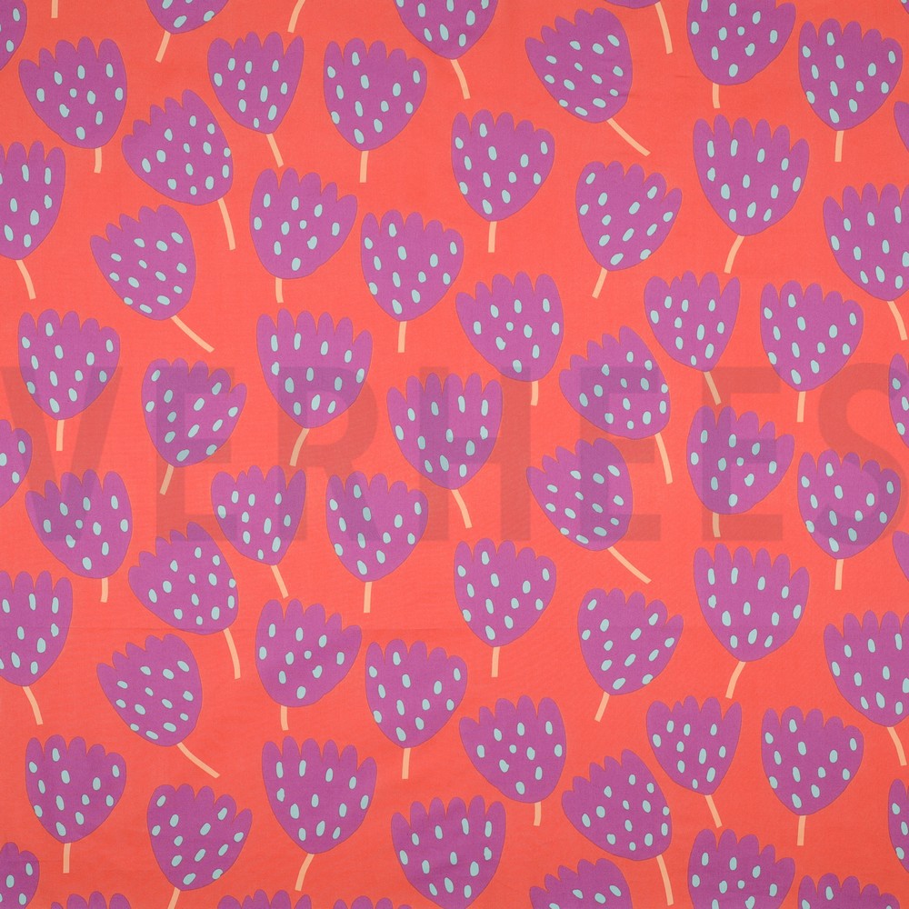 FINE POPLIN TULIPS NERIDA HANSEN CORAL