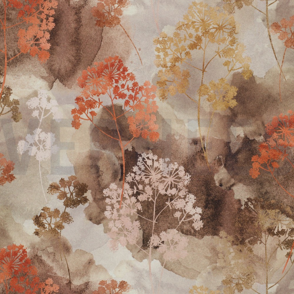 CANVAS DIGITAL FLOWERS TOFFEE