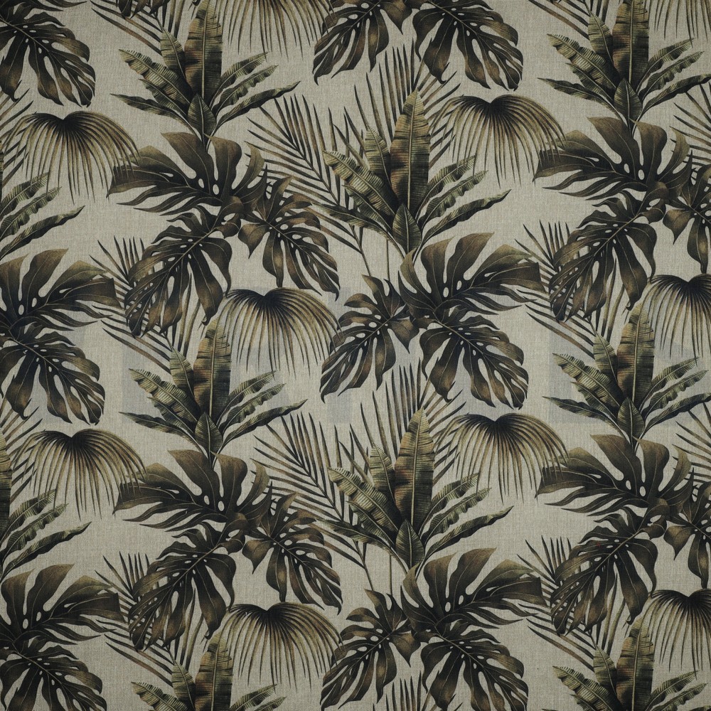 CANVAS DIGITAL TROPICAL LEAVES LINEN