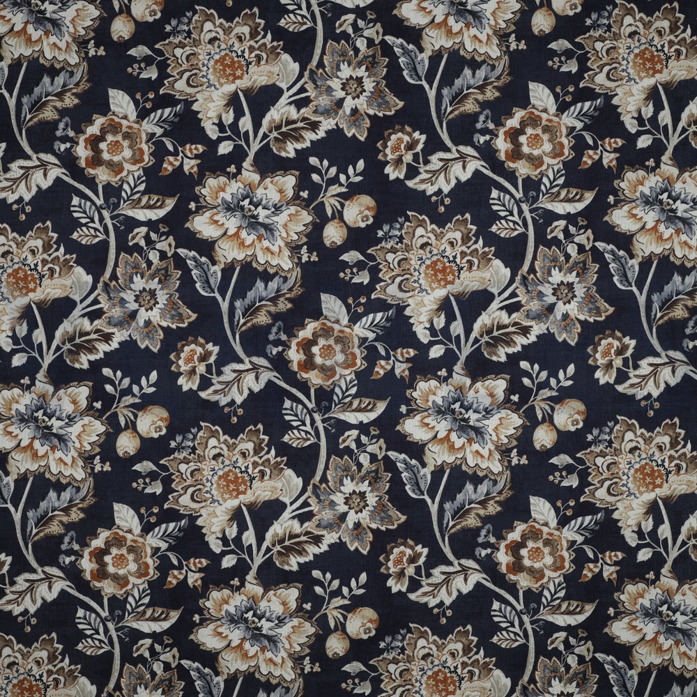 CANVAS DIGITAL FLOWERS NAVY