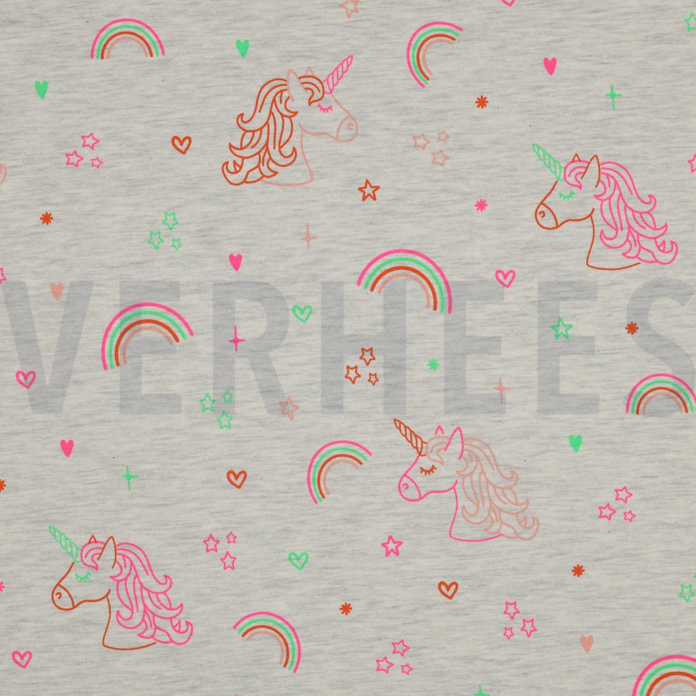 JERSEY MELANGE NEON UNICORN ECRU MELANGE (hover)