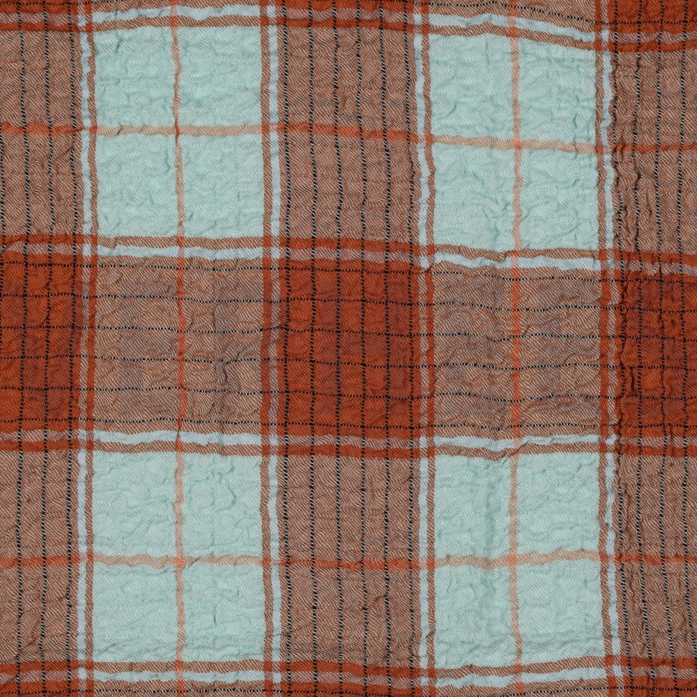 VISCOSE CRINKLE CHECK MINT