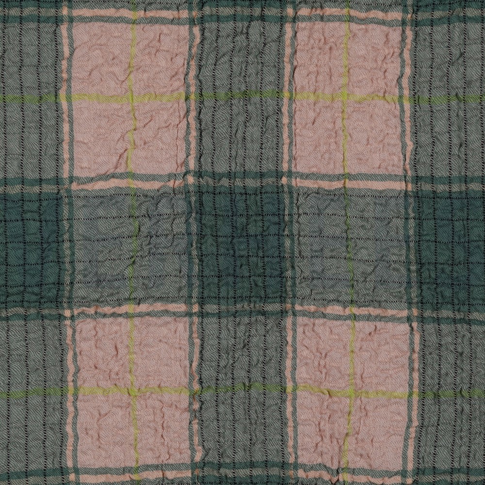 VISCOSE CRINKLE CHECK PEACH