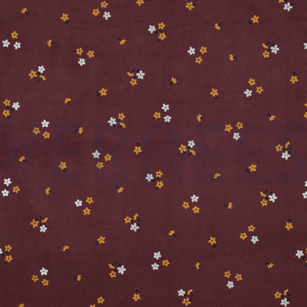 BABYCORD GLITTER FLOWERS MULBERRY (hover)