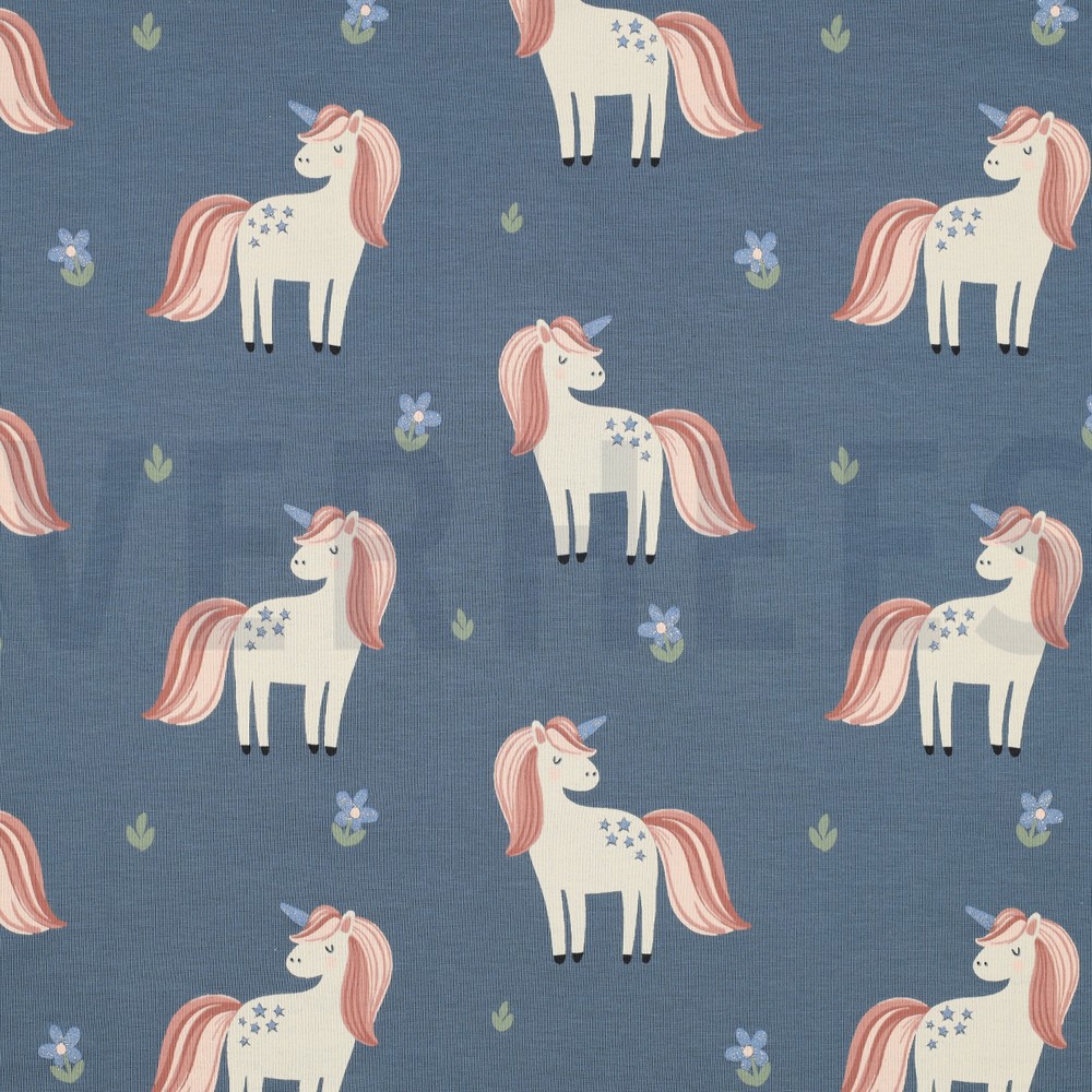 JERSEY GLITTER UNICORNS BLUE (hover)