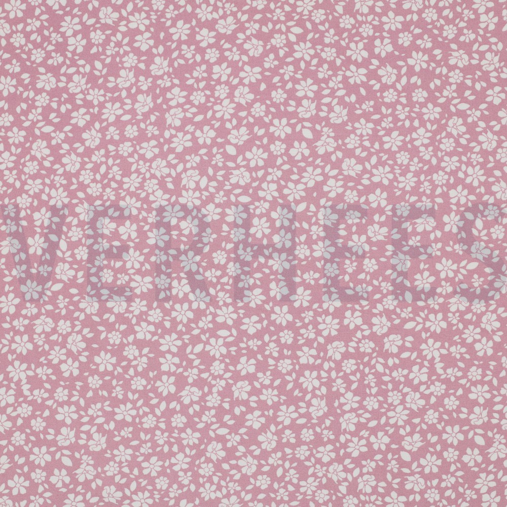 VISCOSE POPLIN STRETCH SMALL FLOWERS CHERRYBLOSSOM