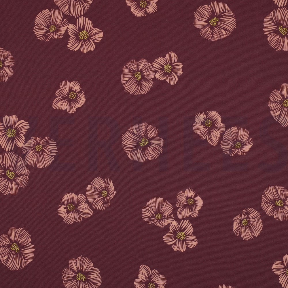 SOFTSHELL DIGITAL FLOWERS AUBERGINE