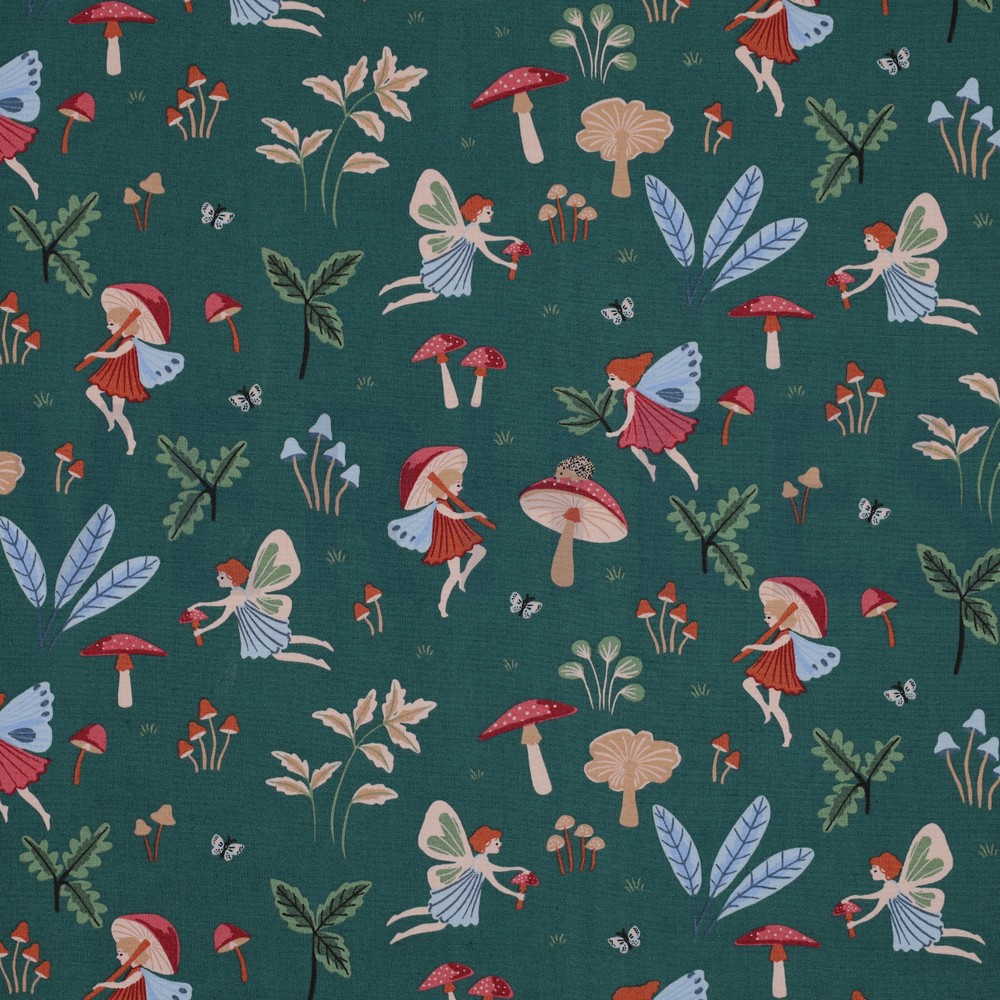 FINE POPLIN FAIRYTALE EMERALD