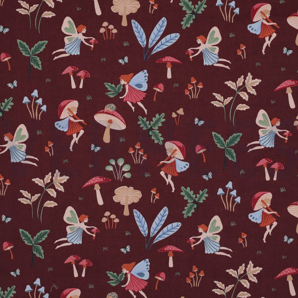 FINE POPLIN FAIRYTALE BORDEAUX