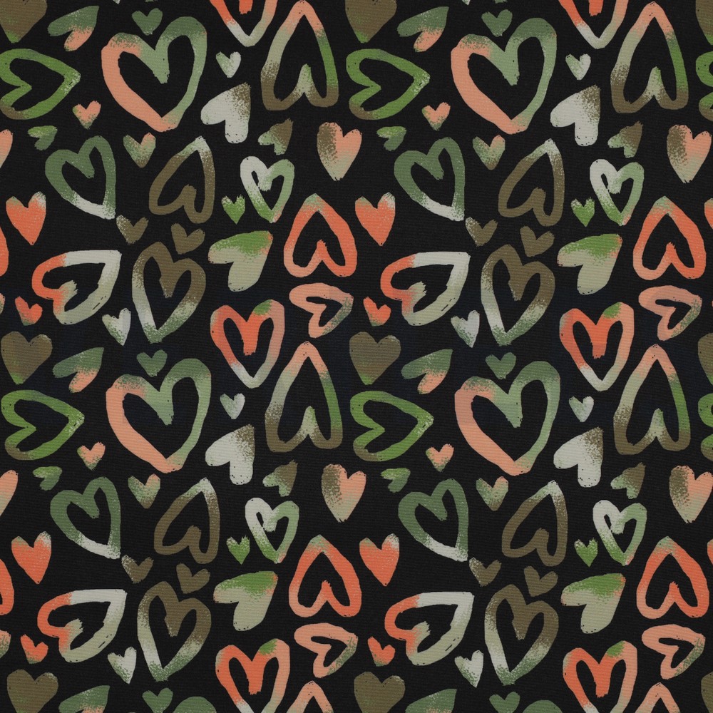 SOFTSHELL DIGITAL ANIMAL SKIN & HEARTS BLACK (hover)