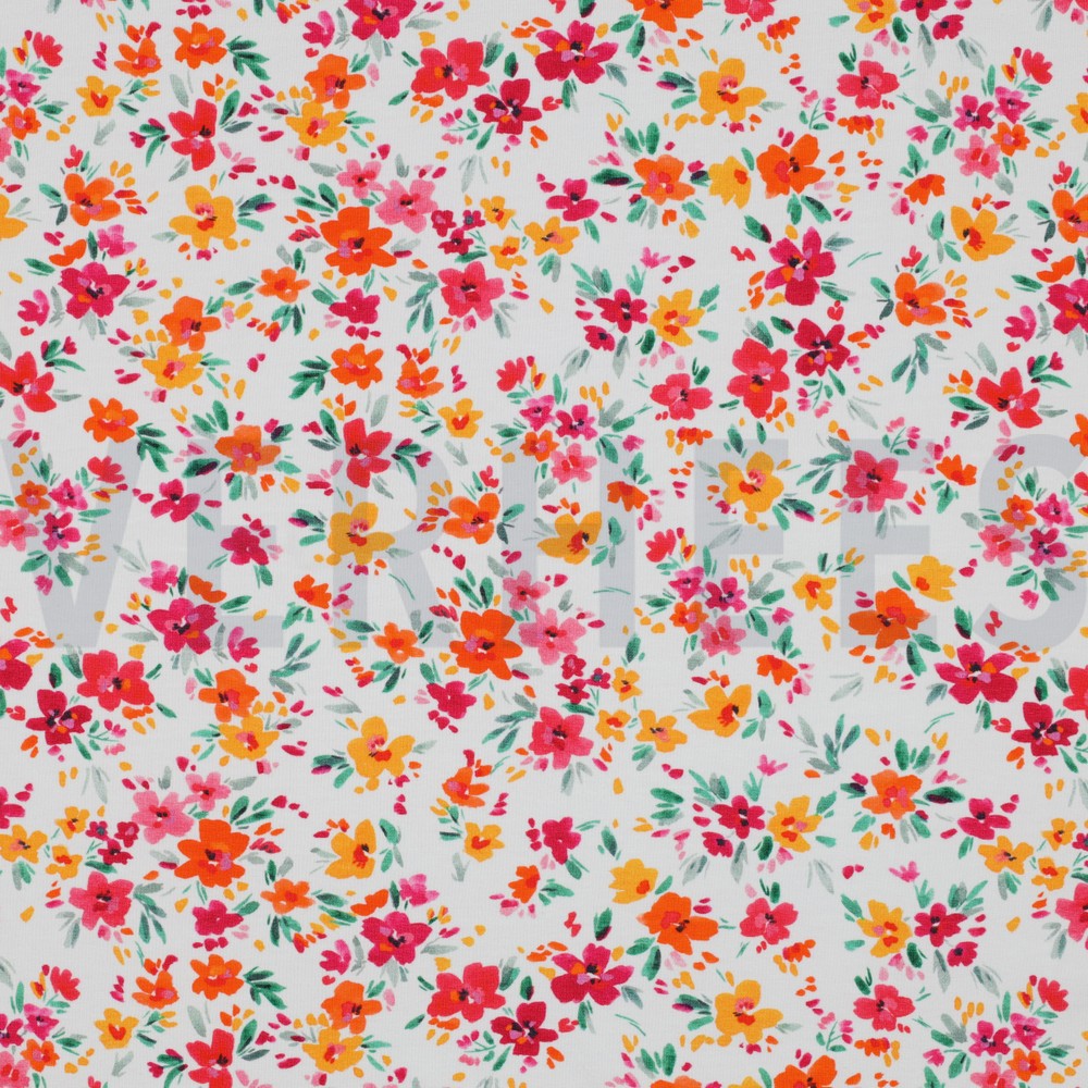 JERSEY DIGITAL FLOWERS WHITE (hover)