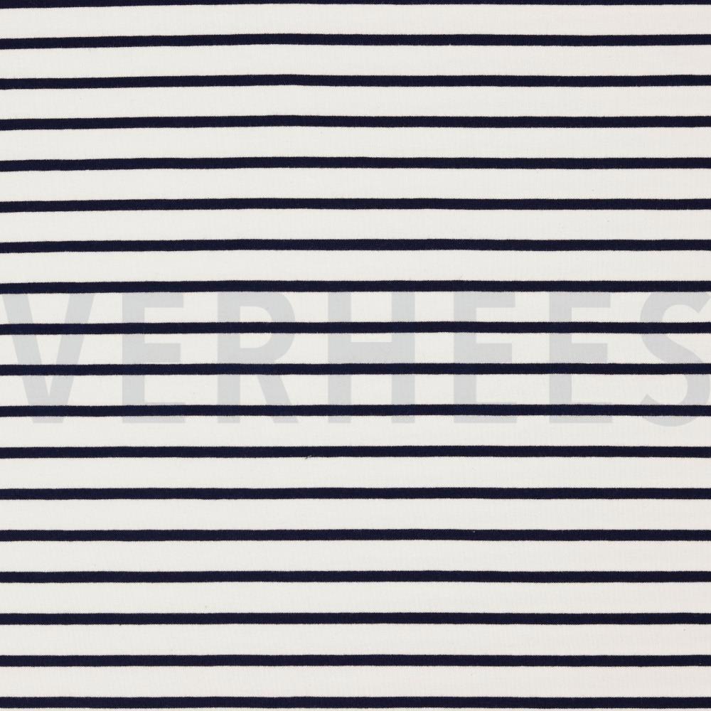 FRENCH TERRY STRIPE ECRU/NAVY