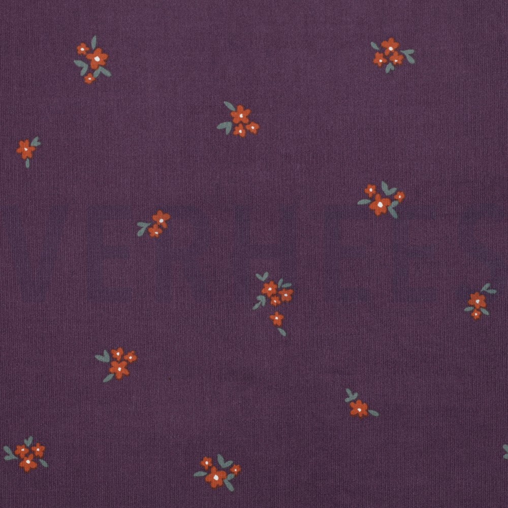 BABYCORD FLOWERS DARK PURPLE