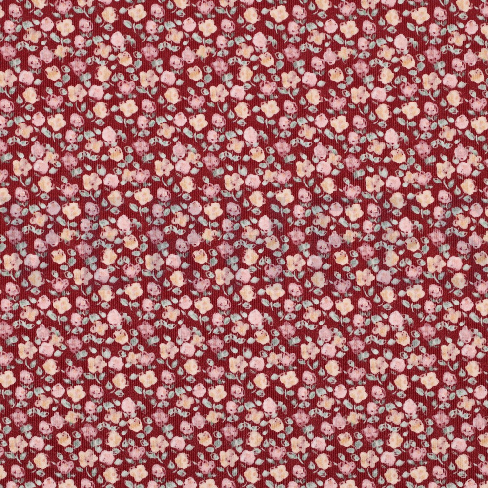 BABYCORD DIGITAL SOFT FLOWERS CERISE