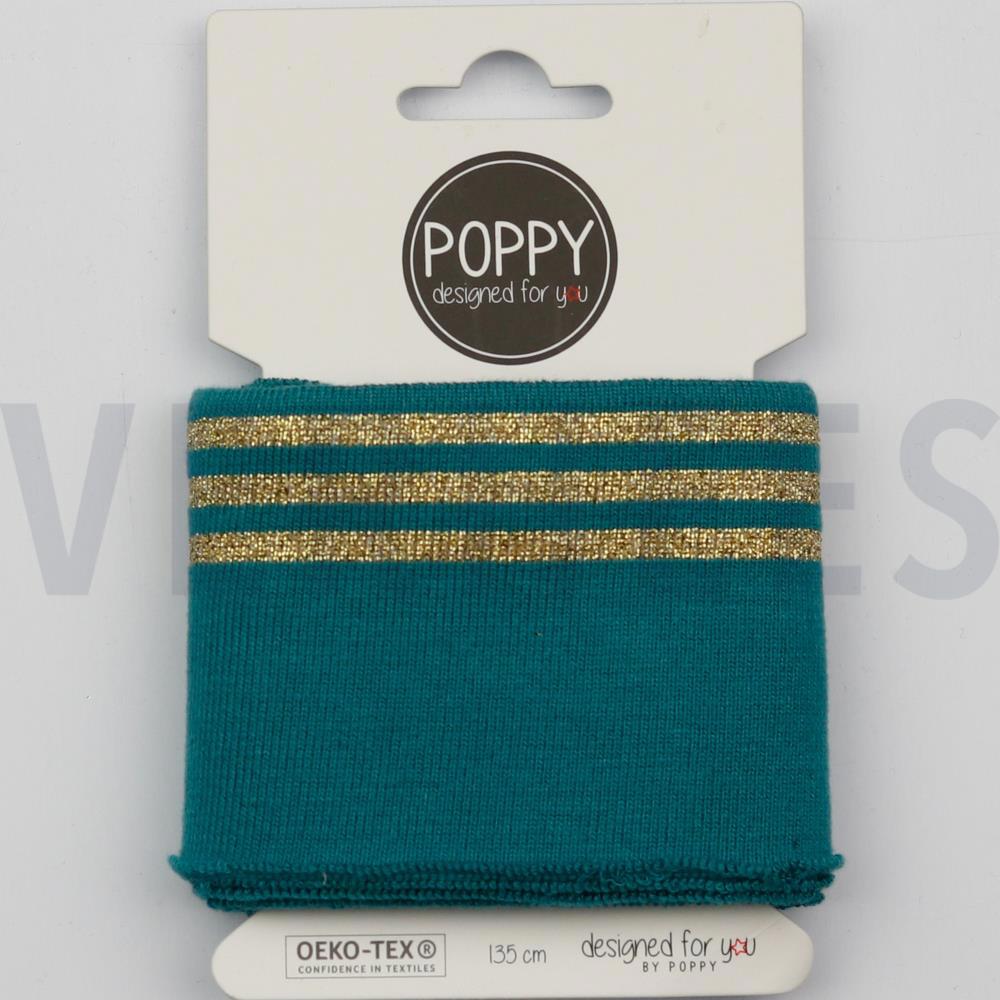 CUFFS LUREX 7CM TEAL