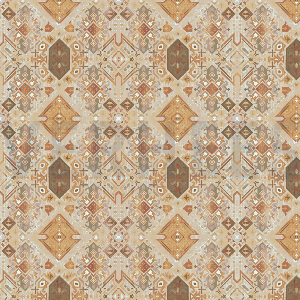 CANVAS DIGITAL GEOMETRIC OCHRE