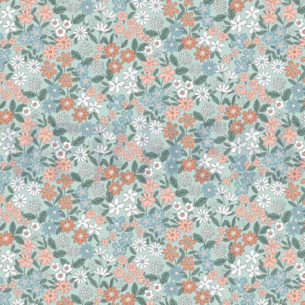 JERSEY FLOWERS MINT