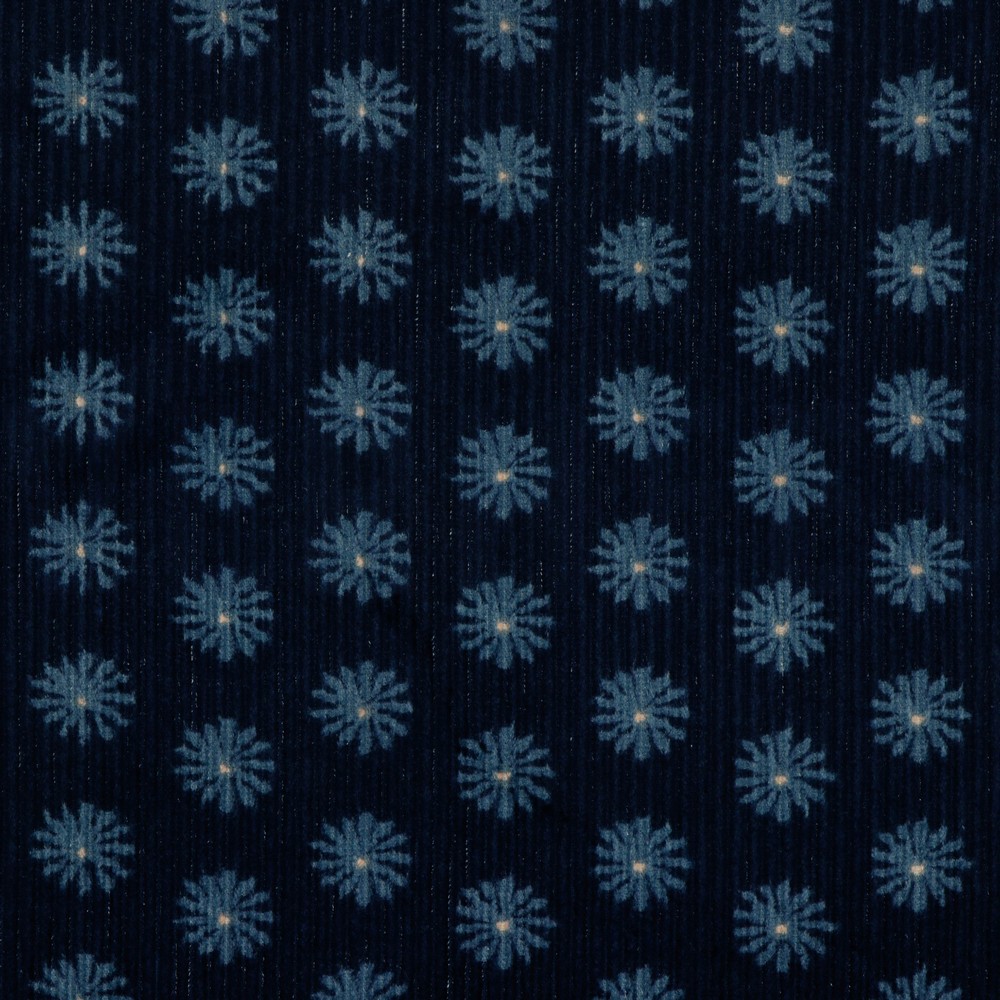 WASHED CORDUROY FLOWERS NAVY (hover)