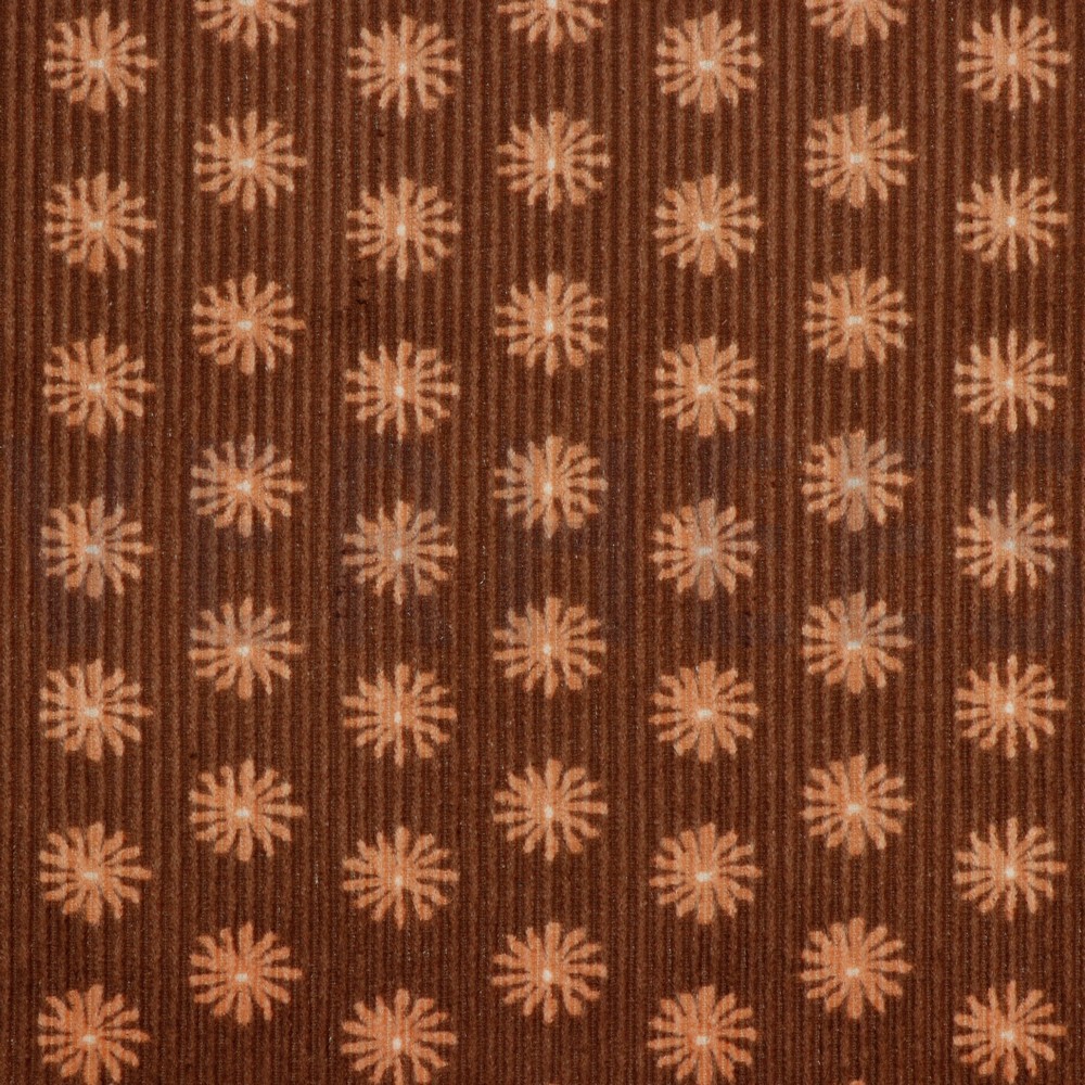 WASHED CORDUROY FLOWERS LIGHT BROWN