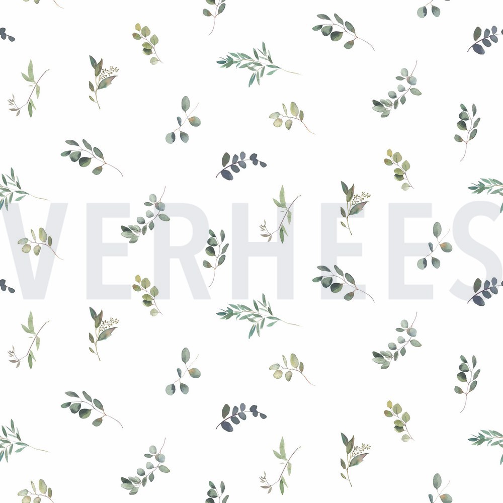 JERSEY DIGITAL EUCALYPTUS WHITE/ GREEN