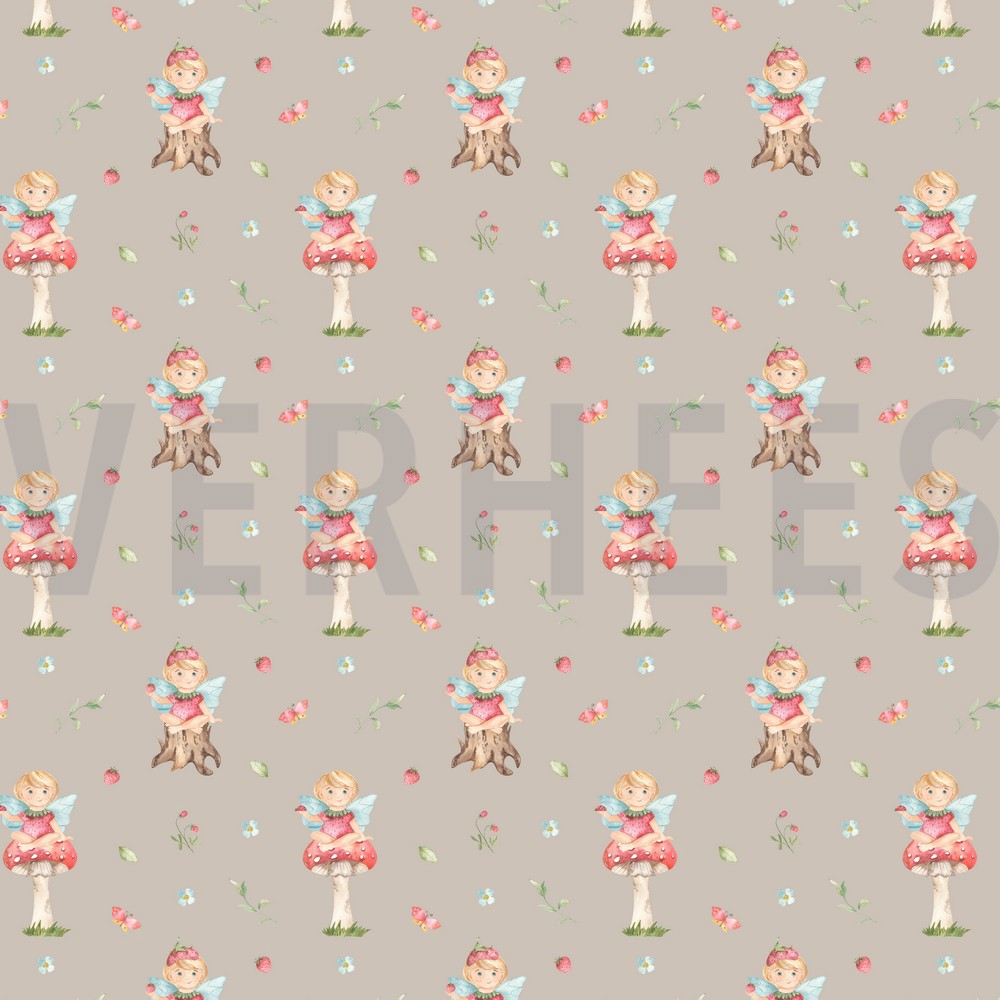 POPLIN DIGITAL SWEET ELF LIGHT SAND