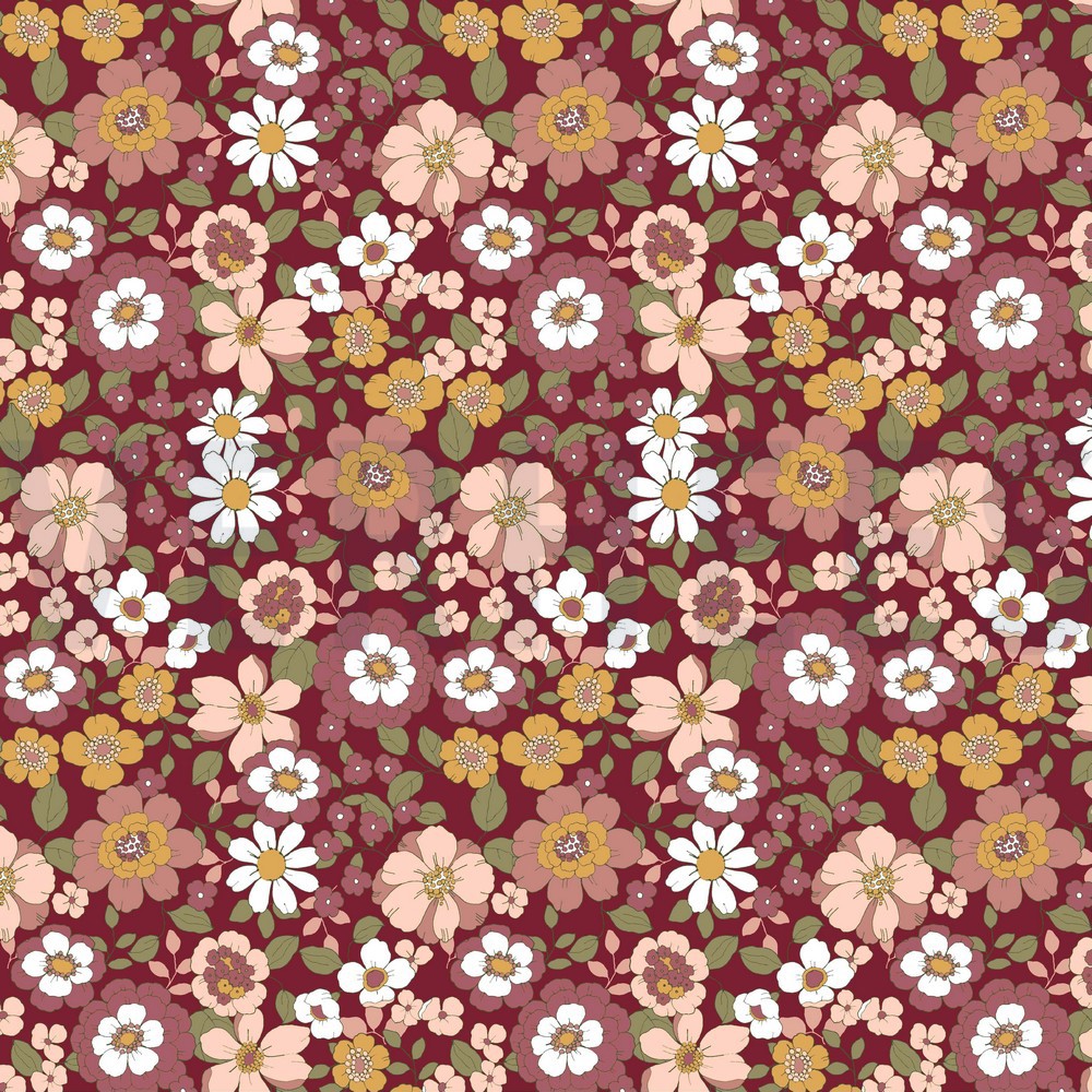 POPLIN FLOWERS WINE