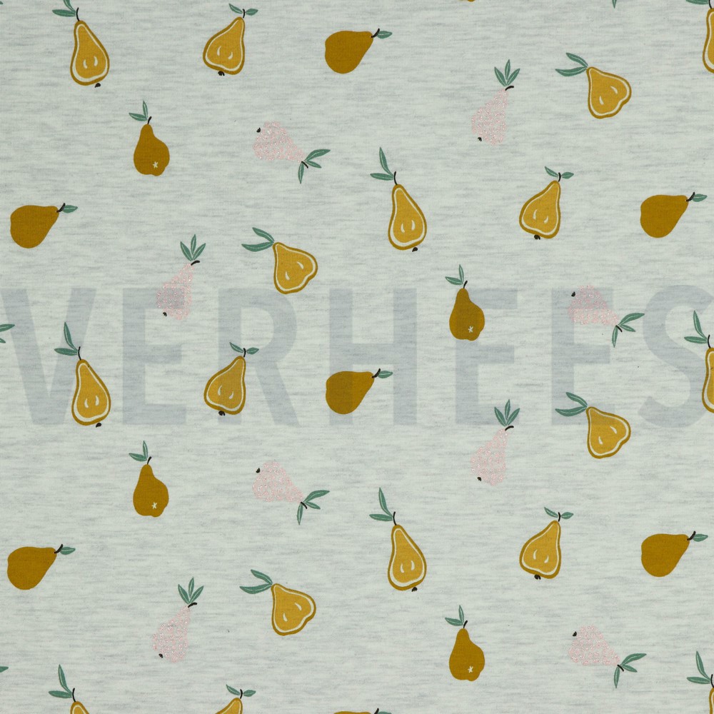 JERSEY MELANGE GLITTER PEAR ECRU MELANGE