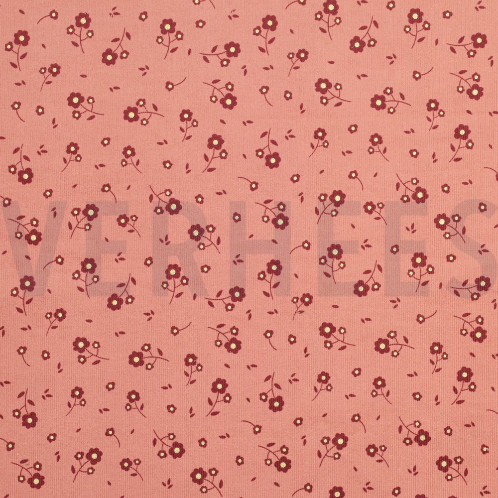 BABYCORD GLITTER SMALL FLOWERS BLUSH