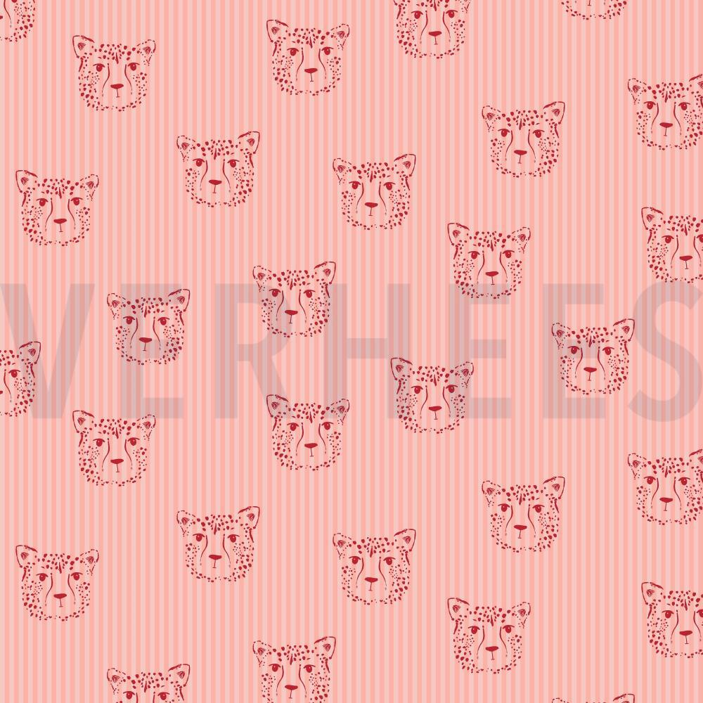 POPLIN LEOPARD PORTRAIT ROSE