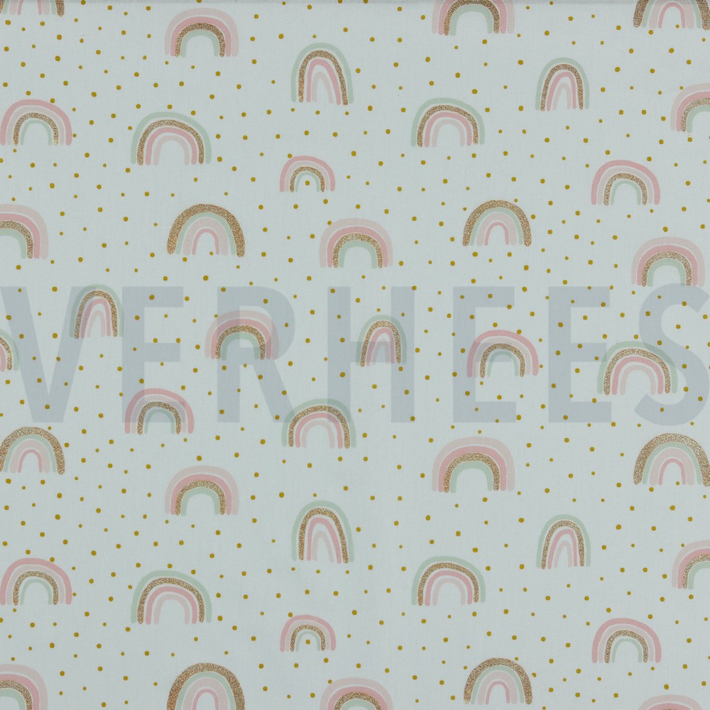 POPLIN GLITTER RAINBOW WHITE (hover)